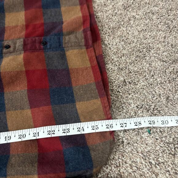 Pendleton Men’s Plaid Fall Fleece Button Down Long Sleeve Sz L Cotton Western - Picture 8 of 10
